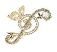 BESTYASH Clip à Cheveux Forme De Note De Musique Avec Perles Artificielles Pince Élégante Pour Cheveux Épais Ou Fins Accessoire Féminin Chic Et Pratique