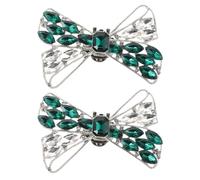 BESTYASH Clips à Chaussures en Strass Cristal Nœud, 1 Paire Décorative Détachable, Accessoires pour Talons Hauts et Chaussures Plates, Ornements Élégants pour Mariage et Tenue Quotidienne