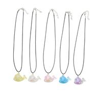 BESTYASH Collier Dauphin Pour Enfants, 5 Pièces : Pendentif Baleine, Animal Marin, Décorations, Bijoux, Ornements, Accessoires Pour Femmes, Dames, Transparent