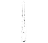 BESTYASH Collier Double Bohème à Perles Vintage Long Sautoir Fleuri pour Femme Bijoux Ethniques Fantaisie à Superposer Accessoire Mode Hiver Présent Fête Noël