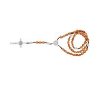 BESTYASH Collier en Bois Marron avec Croix Classique, Collier Amulette pour Vitalité Positive, pour Occasions Sacrées et Usage Quotidien
