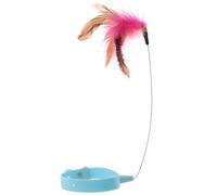 BESTYASH Collier Interactif pour Chat Plume Artificielle en Silicone, Teaser Amusant Résistant aux Morsures pour Augmenter l'exercice des Chats D'intérieur