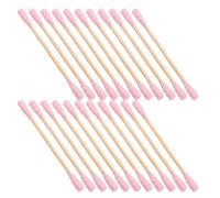 BESTYASH Cotons-Tiges Démaquillants à Double Embout Spiralé Manche en Bois 1000 Pièces Longs 76 CM Coton Ultra-Doux Rose pour Nettoyage des Oreilles et Maquillage Usage Cosmétique