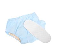 BESTYASH Couche à l'épreuve des fuites culotte sous-vêtements en coton pour femme Couverture âgé pantalon d'urinoir anti-fuite couches adultes pour hommes Polyester Blue