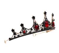 BESTYASH Couronne de Mariée Baroque Noire Accessoire Cheveux Élégant pour Robe de Mariée Coiffure de Fête Bijou Mariage Femme Style Royal Décor Cérémonie