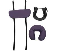 BESTYASH Coussin de Massage Facial Réglable Violet de U pour Fauteuil et Lit de Massage Appui-Tête Perforé Favorisant la Respiration Oreiller Ergonomique pour Salon de Beauté et