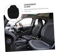 BESTYASH Coussin Siège Auto Peluche Noire Antidérapant et Résistant à Leau Protection Hiver pour Voiture et Fauteuil Fixation Sécurisée par Sangles