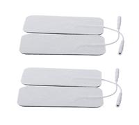 BESTYASH Coussinets d'Électrothérapie Auto-Adhésifs Lot de 4 5X10 CM Gel Confortable pour Appareils de Stimulation Musculaire Remplacement Pratique Compatible Divers Modèles