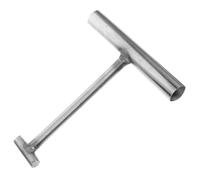 BESTYASH Crochet de Levage en Acier Inoxydable Argenté pour Portes Roulantes et Regards D'égout, Diamètre 12mm, Poignée en T, Outil Multifonction pour Entretien des Égouts et Usines