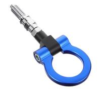 BESTYASH Crochet de Remorquage Automatique Bleu en Alliage D'aluminium Pliable Récupération Facile, Style Sportif pour Circuit de Course et Décoration Voiture