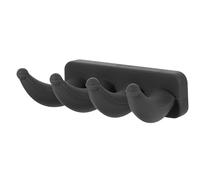 BESTYASH Crochet Mural Auto-adhésif en Silicone Noir, Crochet sans Perçage pour Serviettes et Rangement Mural, Support Adhésif Multifonction Cuisine, Salle de Bain et Maison, Petit Format