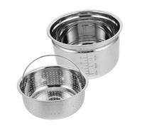 BESTYASH Cuve Inox pour Cuiseur à Riz avec Panier Vapeur Drainant Intérieur Multifonction pour Cuisson Riz Soupe et Vapeur Facile à Nettoyer pour Usage Domestique