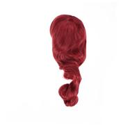 BESTYASH d'anime vague perruques de cheveux humains dentelle coloré perruques bouclées deguisement longue frisée avec frange longue ondulée cosplay rouge