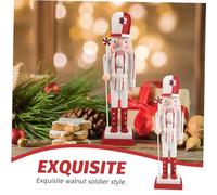 BESTYASH Décoration Casse Noisette Peint Figurine Soldat de Noël avec Base Antidérapante Ornement de Table Robuste pour Fête de Noël