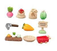 BESTYASH Décorations Miniatures pour Potager avec Chou Carotte Et Citrouille Outils Agricoles Résine Ornements pour Maison Et Bureau