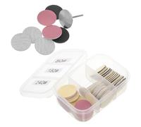 BESTYASH Disques de Ponçage Ronds pour Ongles Grain Embout de Ponceuse Métallique Inclus Kit de Soin pour Pédicure et Manucure