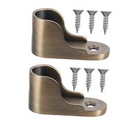 BESTYASH Douille de Tringle de Placard en Alliage de Zinc Support Antirouille 2 Pcs Installation Facile Accessoire de Rangement pour Armoire et Solide