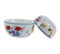 BESTYASH Ensemble de 2 Tasses à Thé Kung Fu en Céramique Style Classique, Peintes la Main, pour Cérémonie du Thé la Maison Restaurant