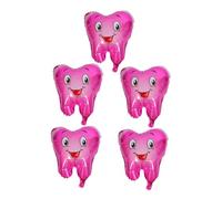 BESTYASH Ensemble de 5 Ballons de Dent pour Baby Shower Décorations de Fête Aluminium Conception Ludique pour Garçon et Accessoires de Décoration de Fête