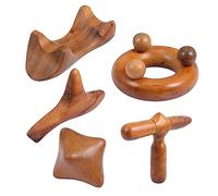 BESTYASH Ensemble De 5 Planches À Gratter Pour La Circulation La Réflexologie Le Shiatsu Les Muscles La Santé Le Guasha Le Bois Le Massage Des Pieds Le Bois De Santal