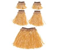 BESTYASH Ensemble Jupe Hawaïenne Et Accessoires En Couleur Tropicale Pour Fête Luau Et Danse Hula Femmes Adultes Taille Unique