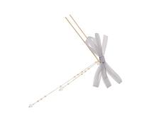 BESTYASH Épingle à Cheveux Rétro Décorative à Perles Et Nœud En Organza Gris Taille Moyenne Pour Femmes Et Filles Mariage Soirée Pompon Métal