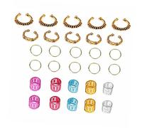 BESTYASH Épingles à Cheveux Tressées Africaines 30Pcs Décorations Métalliques DIY Accessoires de Coiffure Genre Coiffure Personnalisée pour Festivals et Fêtes Faciles à Enlever