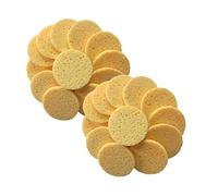 BESTYASH Éponges Démaquillantes Coton Visage 20 65×8 Mm Couleur Chair Ultra-douces Exfoliantes Voyage Peau Sensible