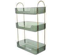 BESTYASH Étagère de Rangement Multicouche Transparent pour Salle de Bain Organisateur de Lavabo Support Cosmétique 3 Plastique pour et Bureaux Rangement Multifonctionnel