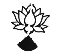 BESTYASH Étagère Murale Angle Flottante Lotus Support de Rangement Suspendu pour Cristaux Bougeoirs et Objets Décoratifs Style Ferme Moderne et Industriel