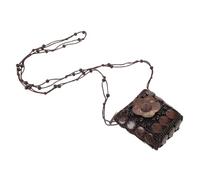 BESTYASH Ethnic Coconut Shell Crossbody Bag Women Tribal Embroidered Woven Shoulder Purse Handmade Boho Travel Coin Purse Lightweight