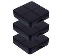 BESTYASH Étui à Lentilles de Contact 3 Pièces Compact Portable Noir, Boîte de Rangement Étanche avec Miroir, Organiseur Voyage Pratique pour Lentilles de Contact, Usage Quotidien