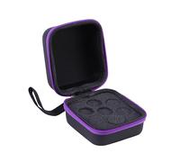 BESTYASH Étui de Rangement pour Huiles Essentielles 7 Emplacements 5 ML Rigide Imperméable Eva Fermeture Éclair Violette pour Voyage et Transport