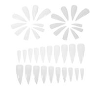 BESTYASH Faux Ongles en Plastique Transparent et Naturel Forme Griffes 1000 Pièces Demi-Couvrantes pour Salon et Nail Art Capsules pour Ongles Adhésives Kit D’Extensions Léger et