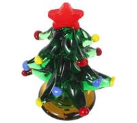 BESTYASH Figurine de Sapin de Noël en Verre Vert, Petit Objet Décoratif | Style Élégant, pour Voyages de Fête et Présents D’entreprise, Finition Artistique Précise, Reste Vif et Intact