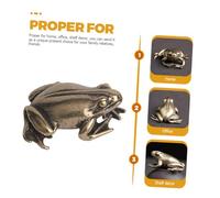 BESTYASH Figurine Grenouille Cuivre Décorative Petite Sculpture Stable pour Bureau Maison Ornement Animal Réaliste Cadeau Original pour Noël