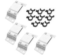 BESTYASH Fixations Clips Métalliques pour Lampe Frontale de Casque de Chantier Kit 12 Pièces Compatibles Casques Sécurité Maintien Sécurisé et Organisation Câble pour Travaux Industriels