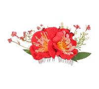 BESTYASH Flower Hair Side Comb With Simulated Floral Twist Decorative Hair Accessories For Women Bridesmaids Secure Updo Pin Barrettes In For Weddings And Parties