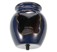 BESTYASH Fontaine à Eau en Pot en Céramique pour Jardin et Intérieur Décor de Fontaine Circulante Installation Facile Accessoires de Paysage Convient Aquarium et Cour