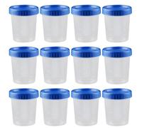 BESTYASH Gobelets d'échantillonnage plastiques 120 ml avec couvercle à vis étanche adaptés aux analyses en laboratoire et pathologie