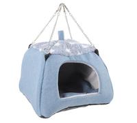 BESTYASH Hamac Confortable pour Petits Animaux Tissu et Éponge, Maison Sûre et Chaude pour Cage Intérieure de Cochons d'Inde et Rats