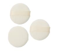 BESTYASH Houppette à Poudre Courte Ultra Douce En Coton Blanc 65 x 10 Mm Lot De 3 Pour Maquillage Visage Et Corps Usage Bébé