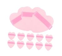 BESTYASH Houppettes à Maquillage De Cœur 50 Pièces Petite Houppette Poudre Cosmétique Rose Pour Se Maquiller Visage Texture Douce Confortable Pour Application Uniforme
