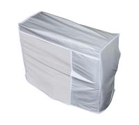 BESTYASH Housse Extérieure pour Climatiseur Split Mini 1,5p, Imperméable | Protection Anti-pluie et Anti-poussière, Pare-soleil et Coupe-vent, Polyester Argenté, Jardin Domestique