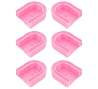 BESTYASH Kit 6pcs Outils pour Nail Art Œil de Chat, Accessoires Polyvalents en Résine Synthétique Pla, Couleur Rose, pour Manucure DIY et Salon