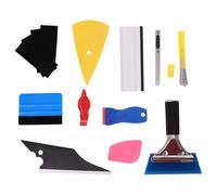 BESTYASH Kit D’Outils 11 Pièces pour Pose Film Teinté Vitre Voiture, Raclette Caoutchouc Métal, Découpeur Film Acier Remplaçable, Accessoires Covering Autocollant Auto, Installation