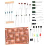 BESTYASH Kit de Composants Électroniques pour Débutants avec Plaque Dessai et Câbles Dinitiation Soudure et Entraînement Pratique des Compétences Électroniques