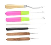 BESTYASH Kit D'outils Pour Extensions De Cheveux Ensemble De 7 Crochets Pour Dreadlocks Accessoires De Coiffure Aiguilles à Crochet Outils De Et Coiffure Pour Types De Cheveux
