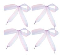 BESTYASH Lacets Larges en Organza Dégradé 4 CM X 12 M Lot de 4 Pièces Lacets Plats Tie-Dye pour Baskets Femme Résistants pour Sneakers et Chaussures Décontractées