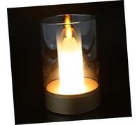 BESTYASH Lampe de Bureau LED Forme de Bougie Veilleuse Décorative sans Flamme pour Chambre Lumière Dambiance Romantique pour Mariage et Fête Lampe de Table Économique et Sécurisée